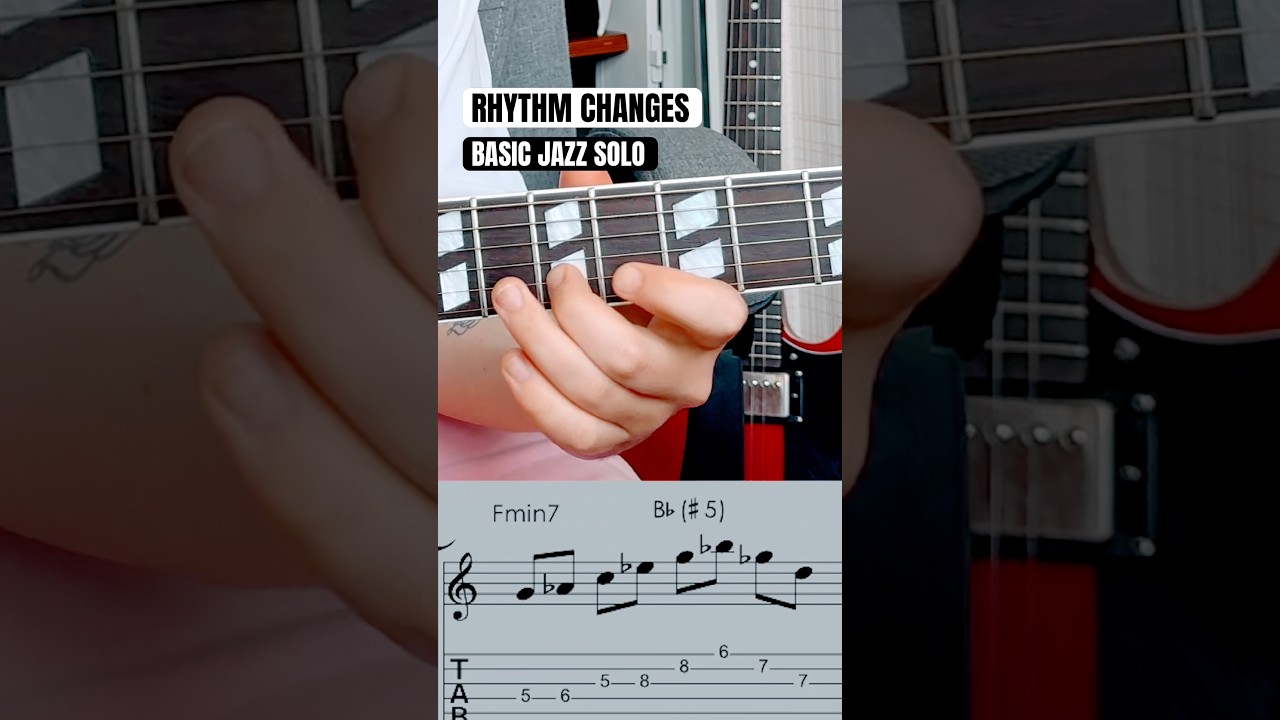 RHYTHM CHANGES | BASIC JAZZ SOLO #jazz #lesson #guitar #jazzguitar #jazzguitarlesson