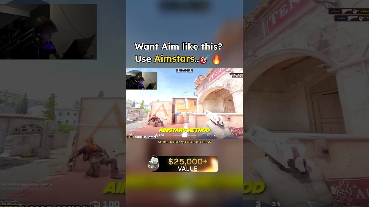 Aim like a Pro 🎯🔥 #cs2 #aim #gaming #shorts #esports #viral #ytshorts