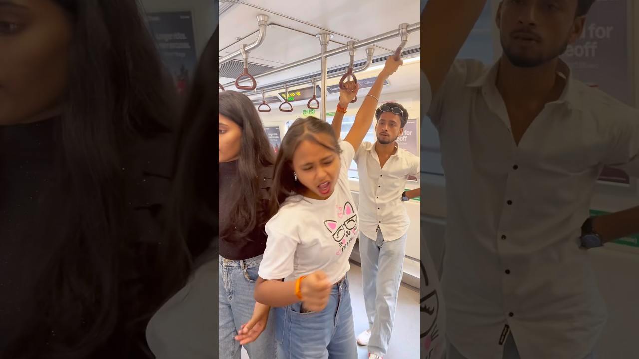 New prank on metro 😱😂feviqick prank #prankvideo #funny #funnyvideo #funnyshorts #trending #shorts