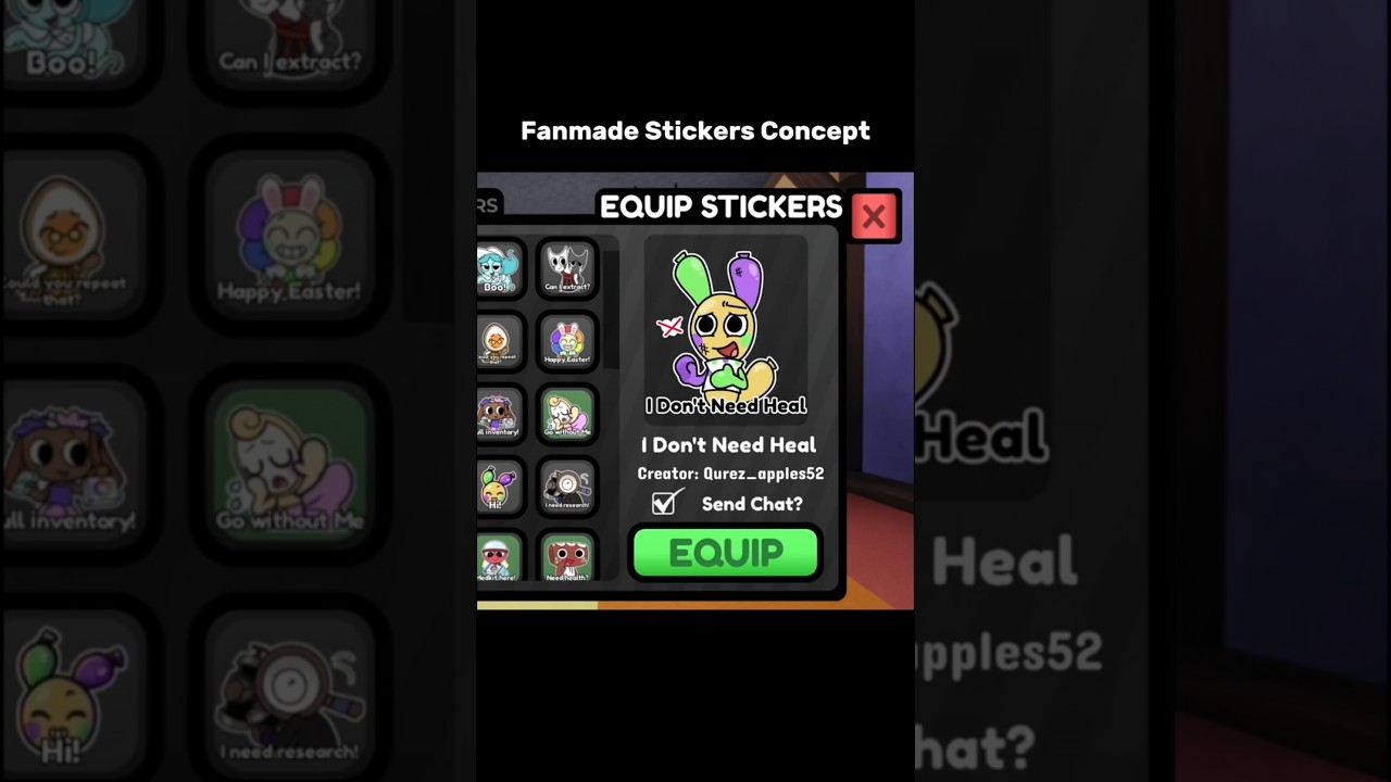 Dandy's World Sticker Concept Part2 | Fanmade #dandysworld #roblox #shorts #fyp #art #fypシ #trending