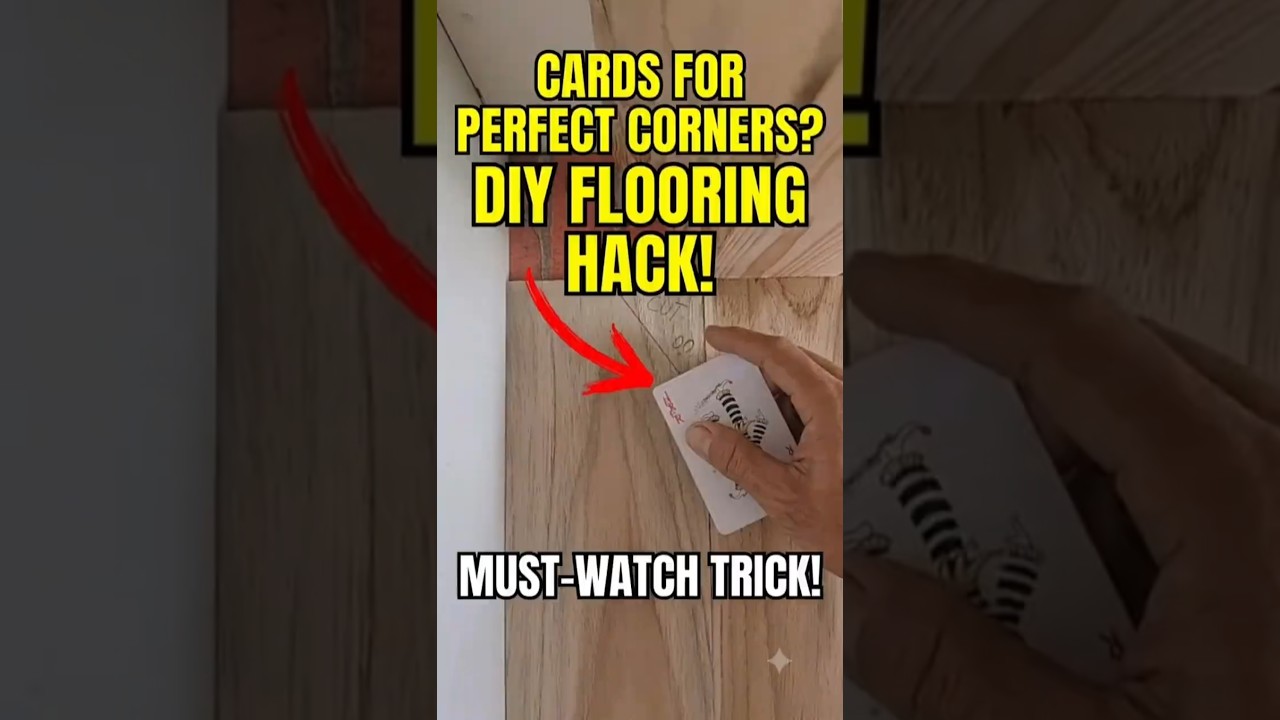 The flooring hack you didn’t know you needed! 🃏👇#woodworking #Shorts #Reels #DIYCommunity #ForYou