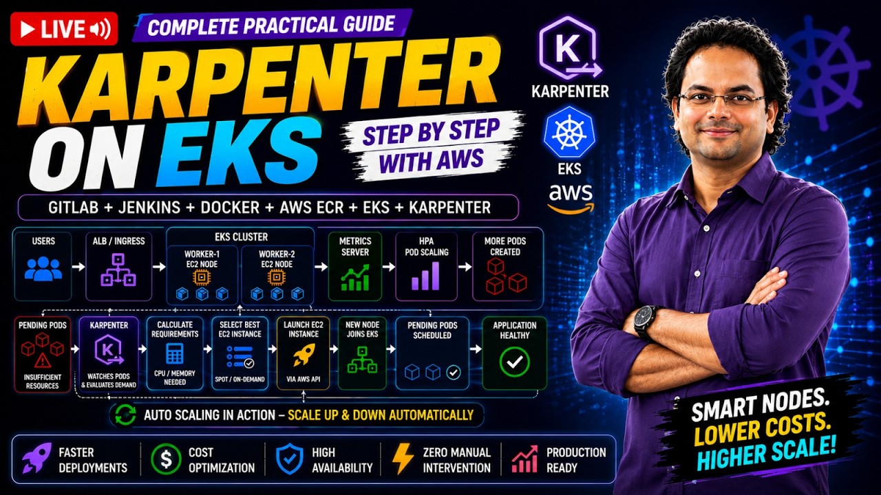 Karpenter with AWS EKS | Smart Auto Scaling, Lower Costs & Higher Performance