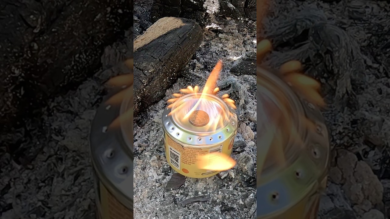 Homemade Stove from Soda Cans!🏔️#outdoorboys #outdoors #familyfriendly #educational #outdoorcowboy