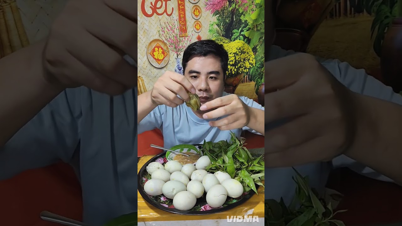 Em mời mọi người cùng ăn hột vịt xát cùng em #mukbang #food #ẩmthực