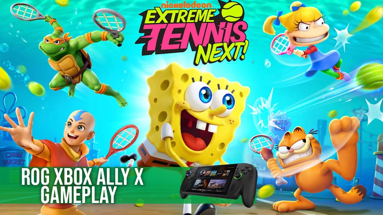 Nickelodeon Extreme Tennis Next! on ROG Xbox Ally X - Gameplay & FPS Test