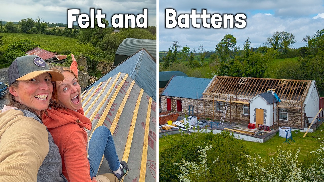 MASSIVE step re-roofing our cottage ourselves! DIY roof job.