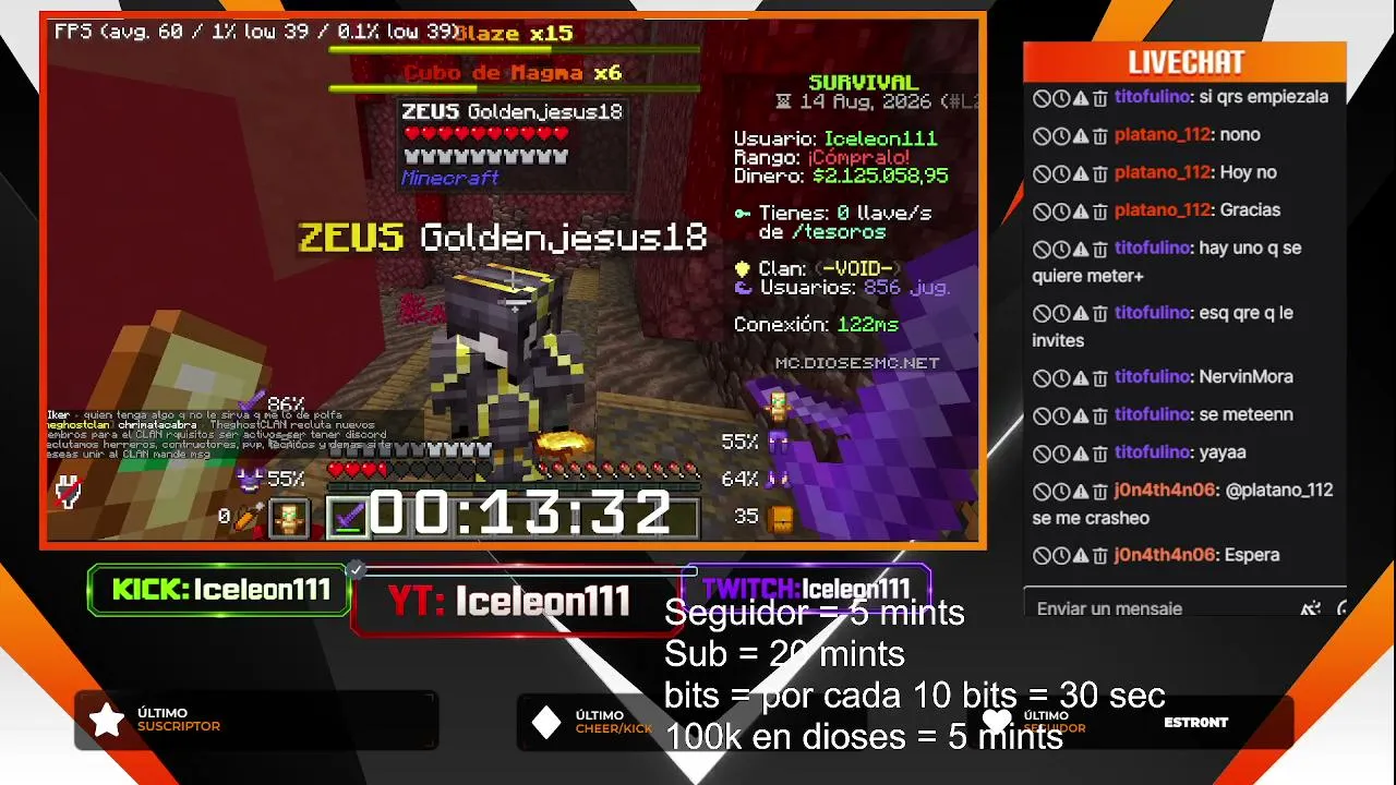 Jugando DiosesMC Sorteando Y Reclutando Para El Clan