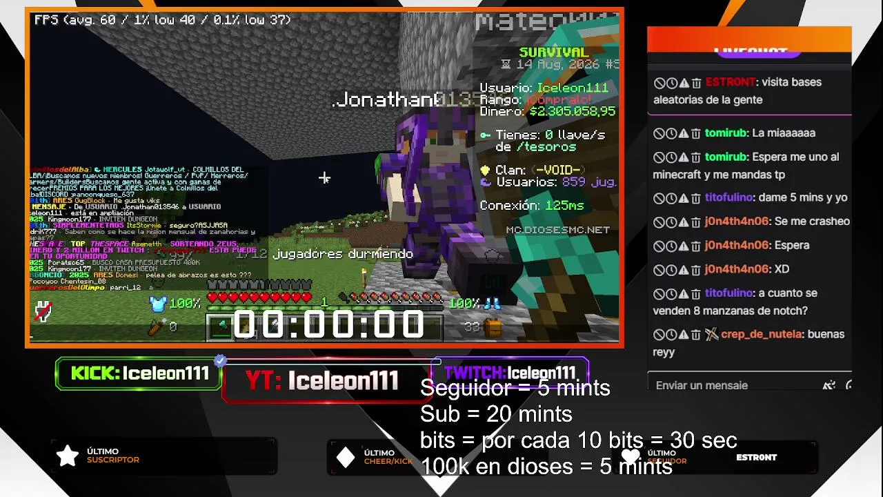 Jugando DiosesMC Sorteando Y Reclutando Para El Clan