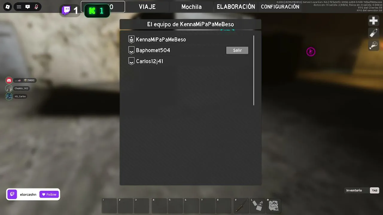 Modo sobrevivencia en Roblox