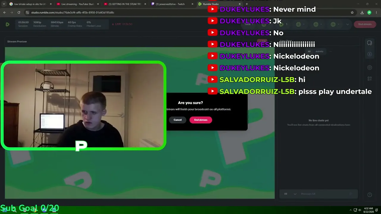 CHILLING AND PLAYING GAMES WITH VIEWERS
