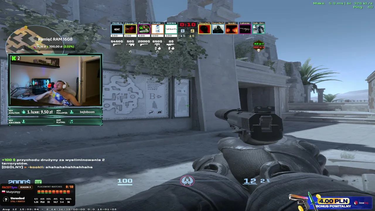 CS2 I FACEIT I !follow !faceit !grind #roadto2kelo. I 50 follow KOSA? Gira w gipsie jedziemy z LIVE