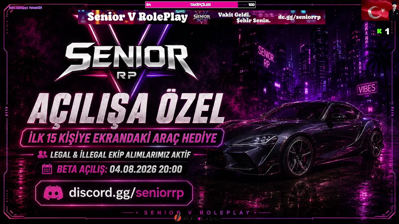 FiveM Sunucumu Açtım 1. Gün / SeniorV Legal Ve İllegal Ekip Alımları Açık.