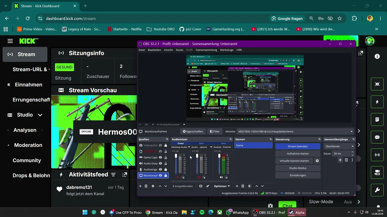 My first stream.