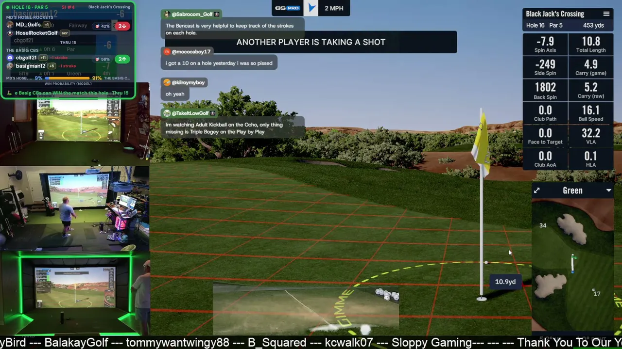 Garage Golf Simulator LIVE | GSPro + Square Golf Launch Monitor Sim Golf