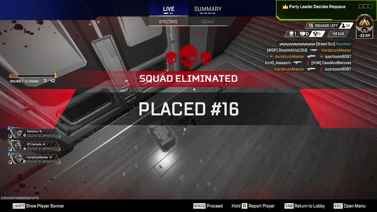 Apex legends session