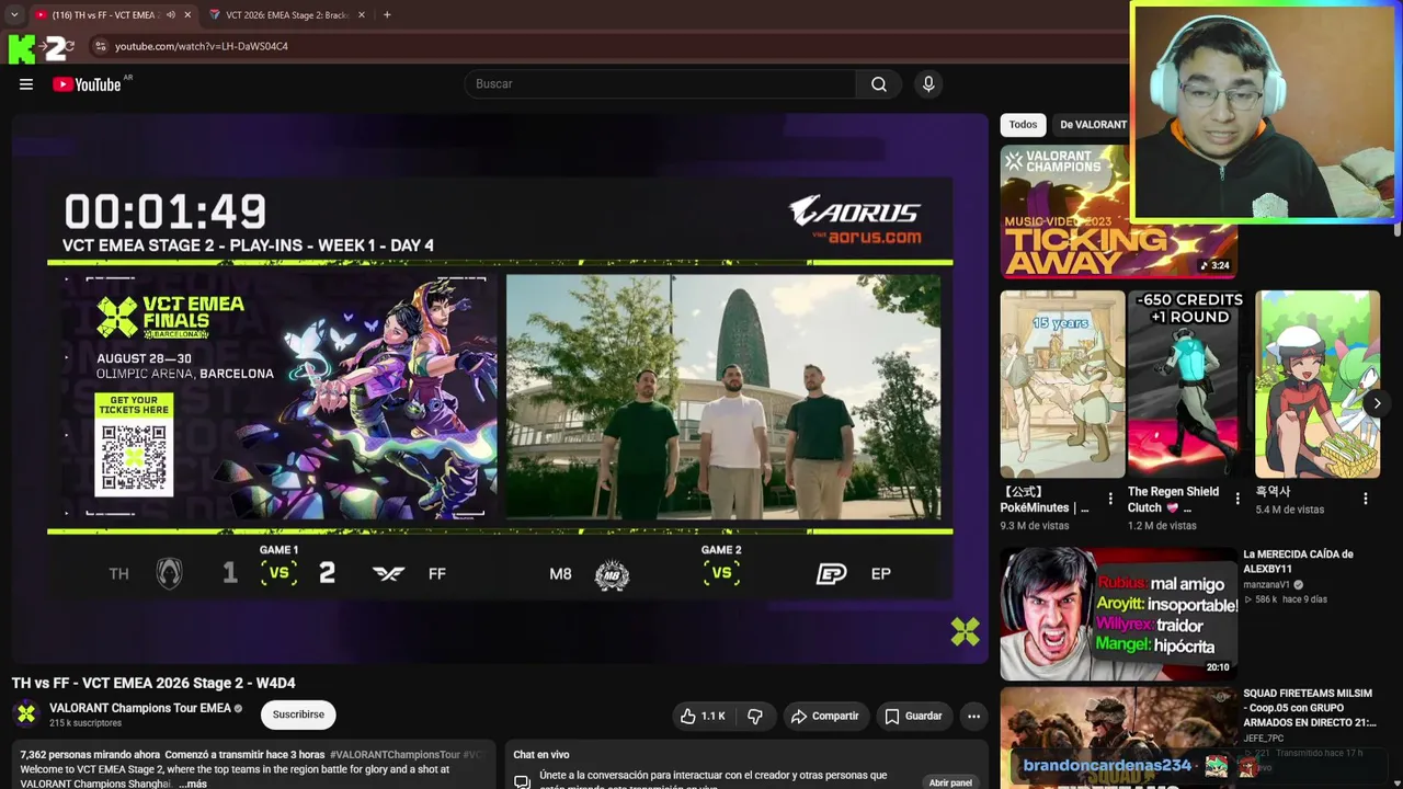 HOY TENDREMOS: VCT EMEA STAGE 2 PLAY IN: TEAM HERETICS VS FIRE FLUX ESPORTS
