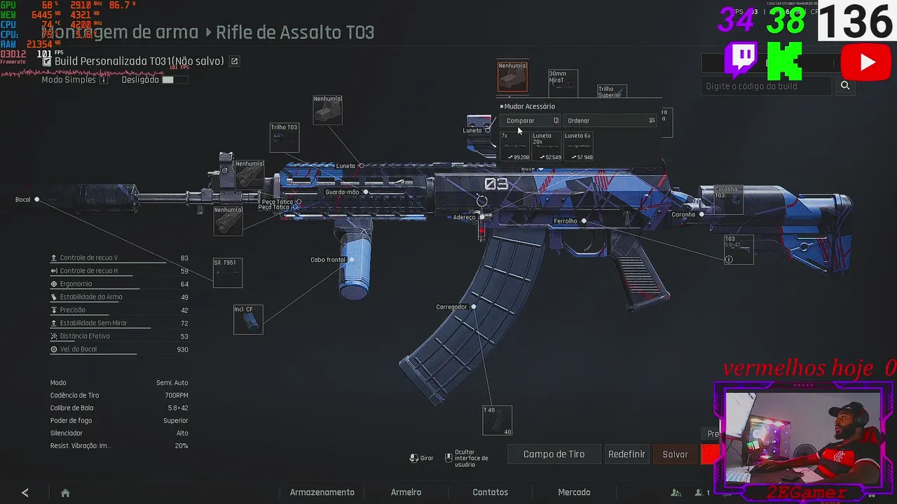 🔴 AO VIVO | 💰 RUMO AOS MILHÕES! 🔥 PVP + MUITO LOOT | Arena Breakout Infinite | 2EGamer
