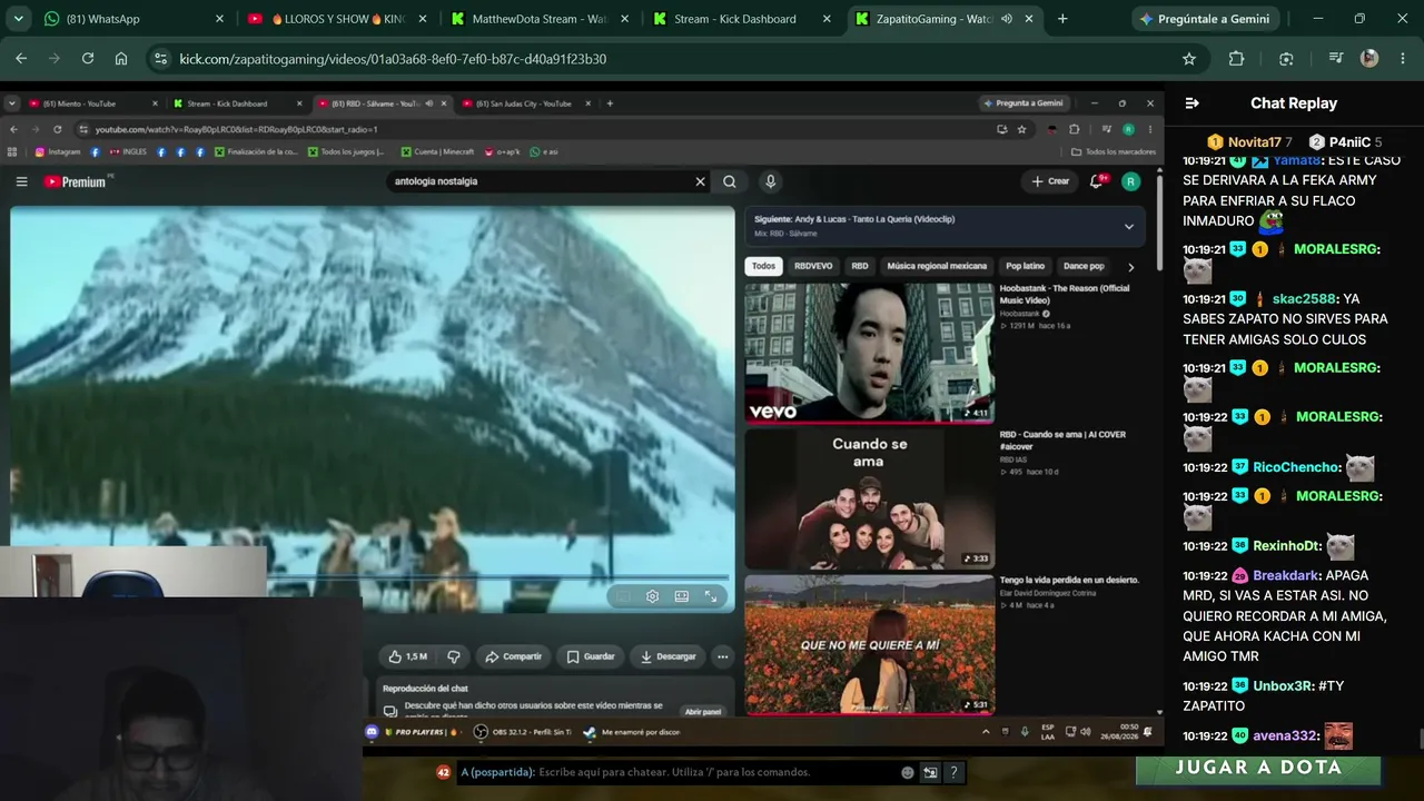reaccionando a lo que sea