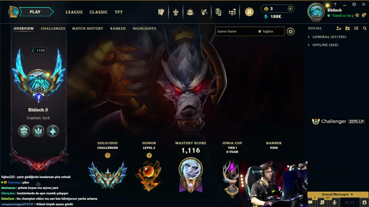 SK wini sonrası chill soloq Challenger 2637 LP start