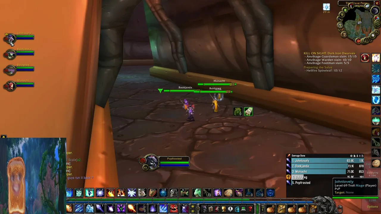 WOW TBC FR/QC aoe mage leveling