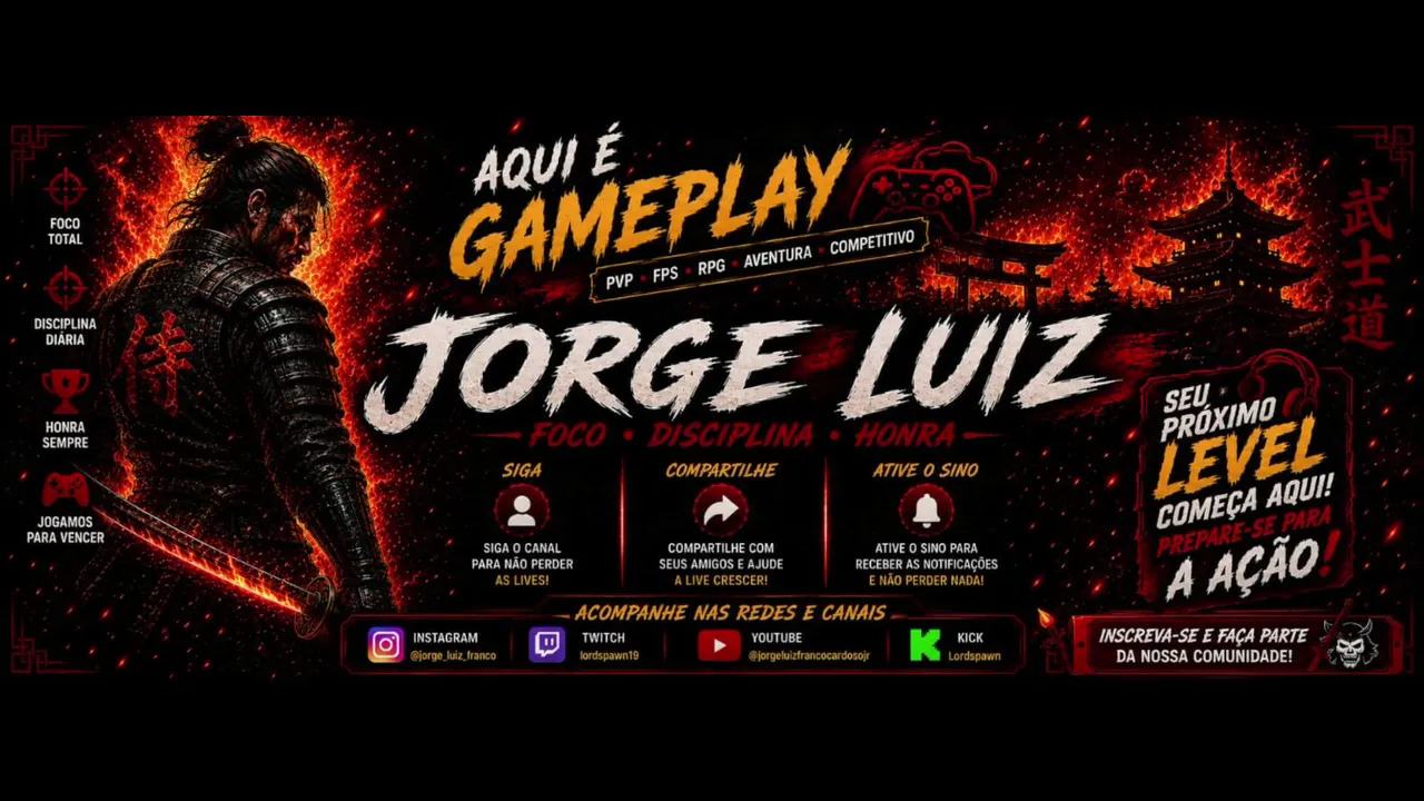 Sejam bem vindos, e bora jogar... Inst: @jorge_luiz_franco