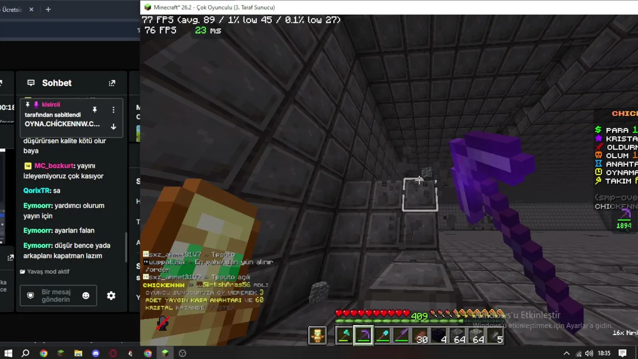 Minecraft ChickenSMP !çekiliş - takılmaca