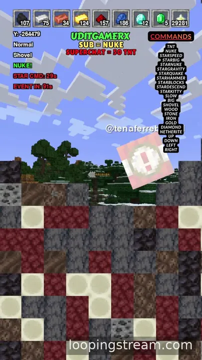 Falling Pickaxe Live