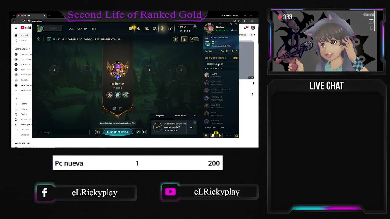 Ranked  elo oro