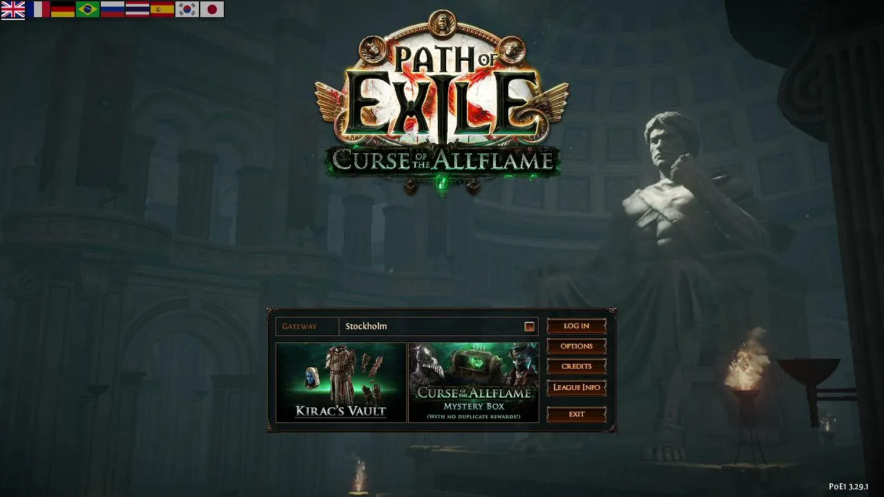 PoE AllFlame Старт на сционке