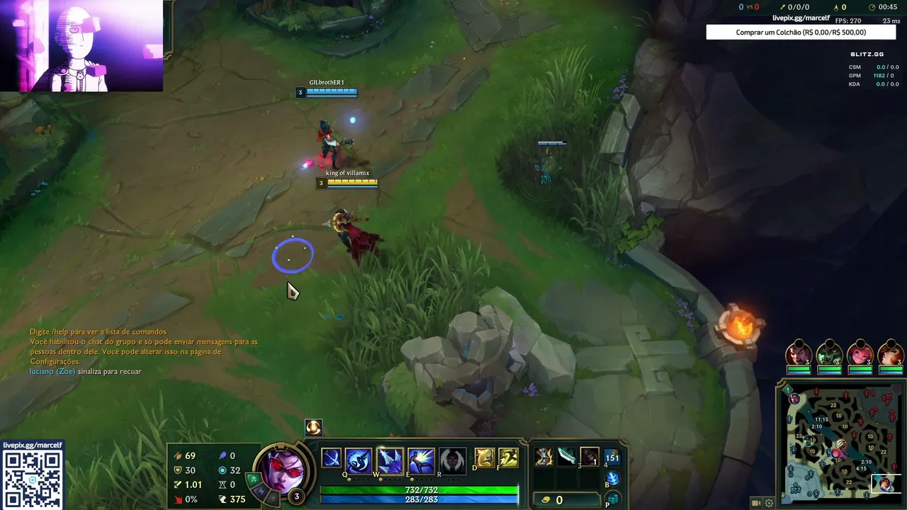 Jogando um legends