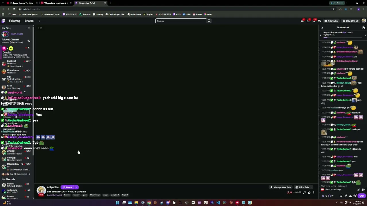 My first stream.
