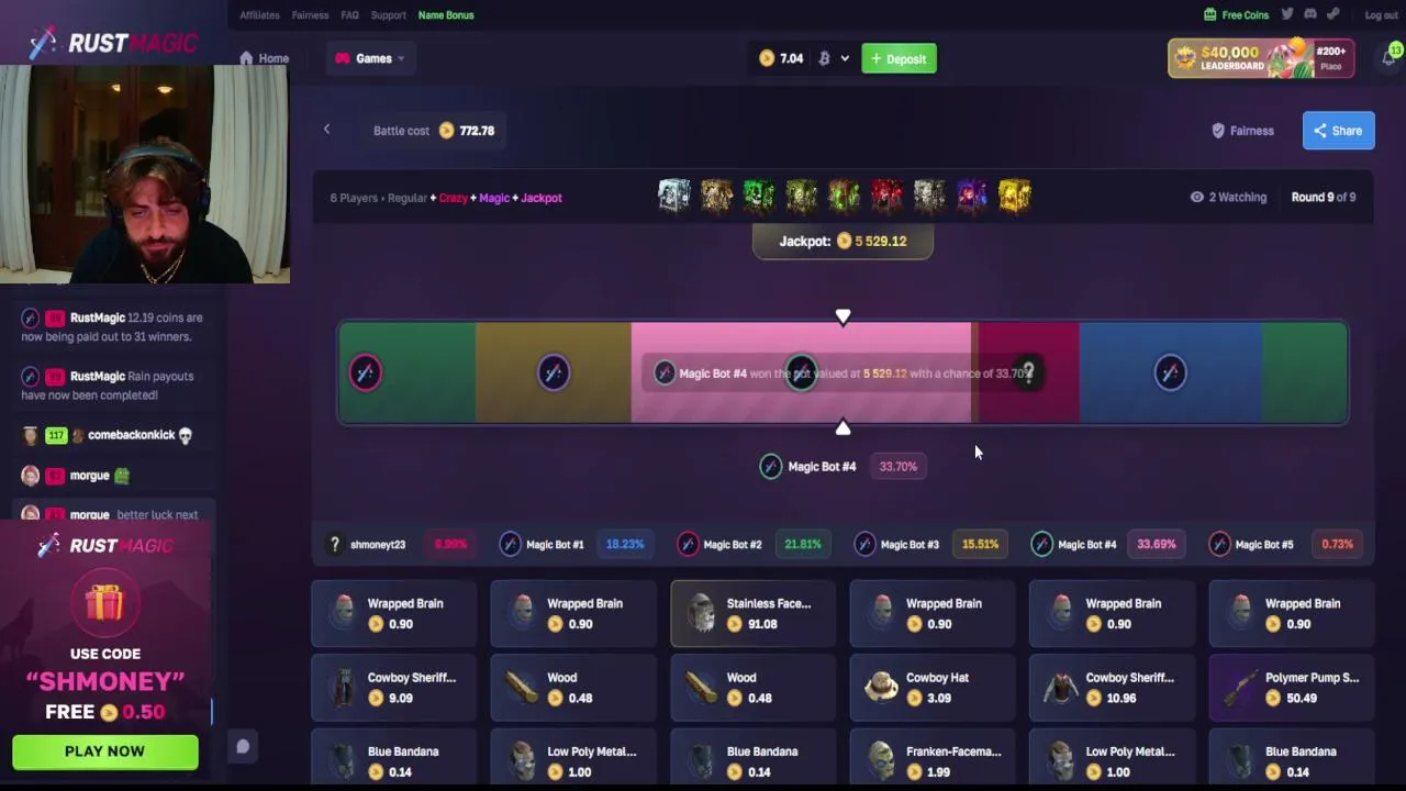 SHMONEY X RUSTMAGIC | 🟪  $400 START CHASING 10K WINS  🟪 | CODE: SHMONEY | DEPOSIT BONUS 5-10% | 2X CALLS = $$$