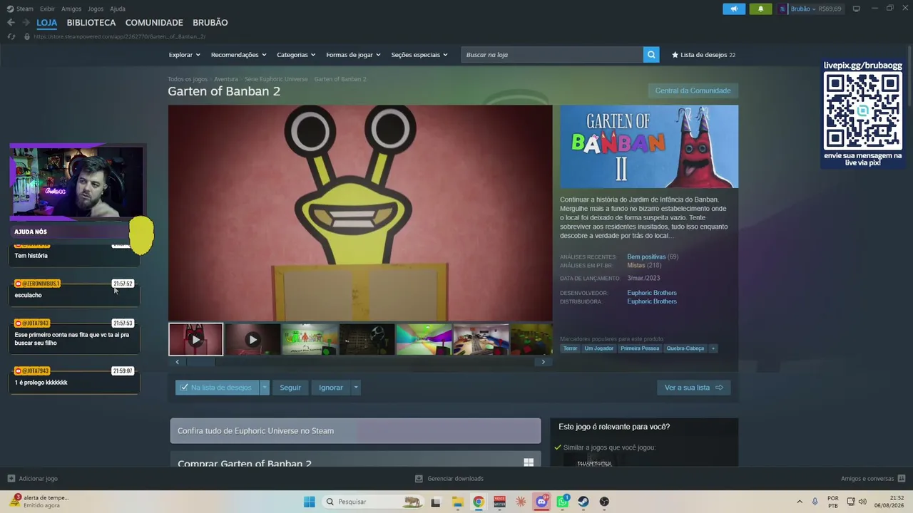 Garten of Banban 0 AO VIVO AGORA