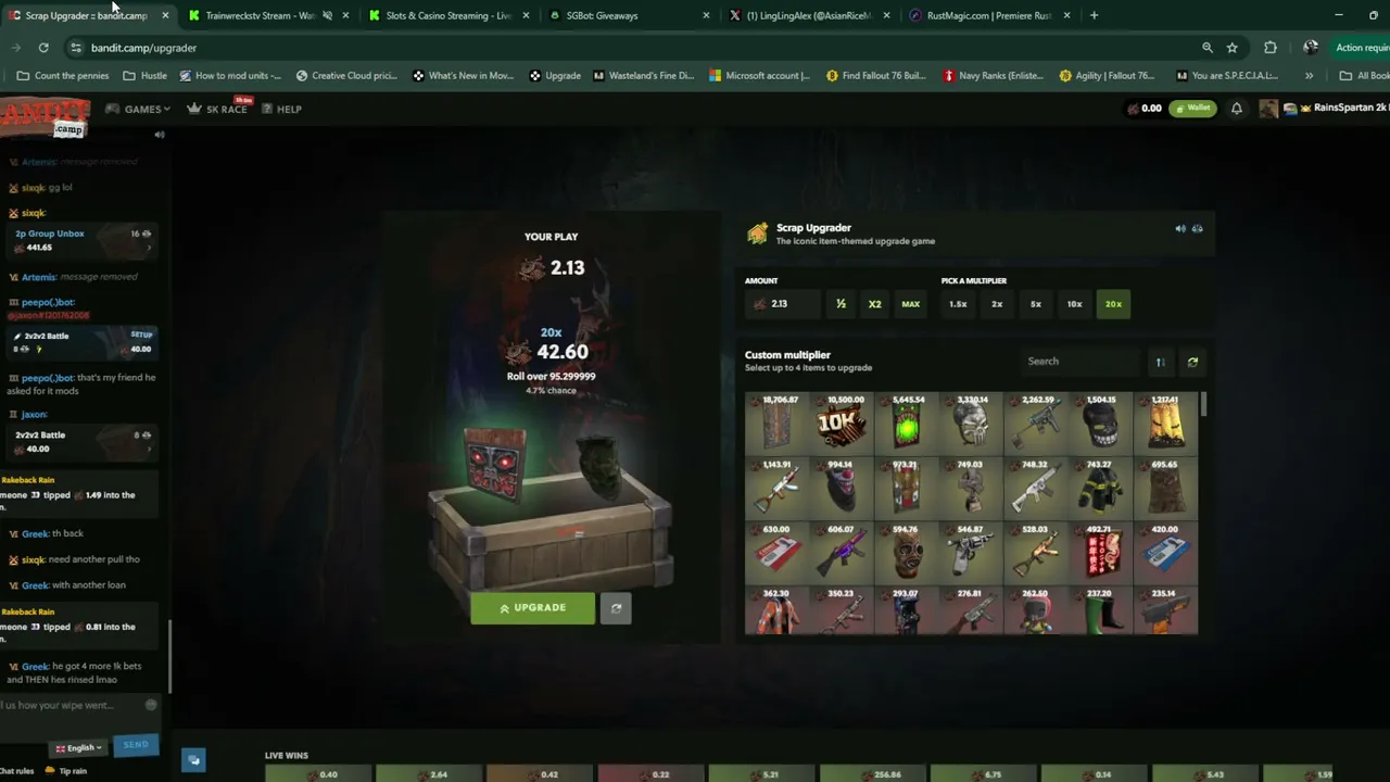 1200$ Start | Case Battles and Giveaways | !leaderboard | !packdraw | !discord |