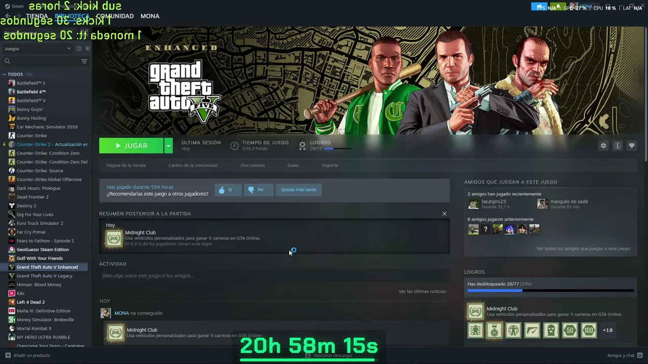 Stream jugando GTA,Counter-Strike 2 y mas juegos
