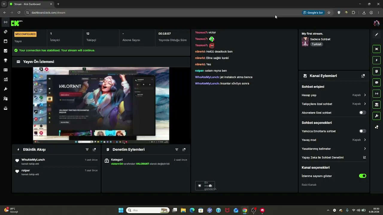 My first stream.