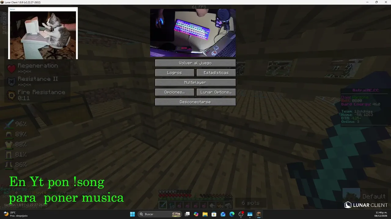 Jugando minecraft survival
🔥😎😎