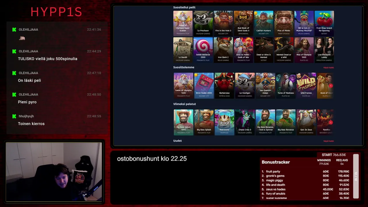 BONUSHUNT +200 € ADDON KLO 20