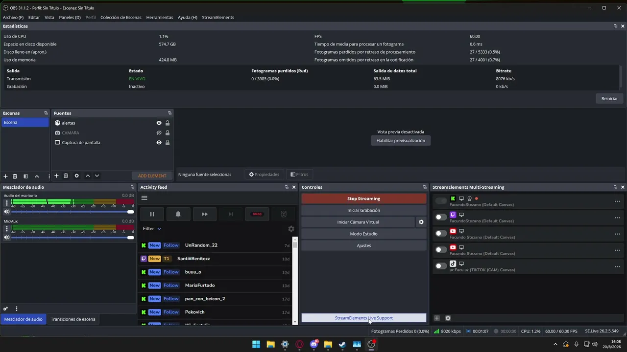 prueba de audio