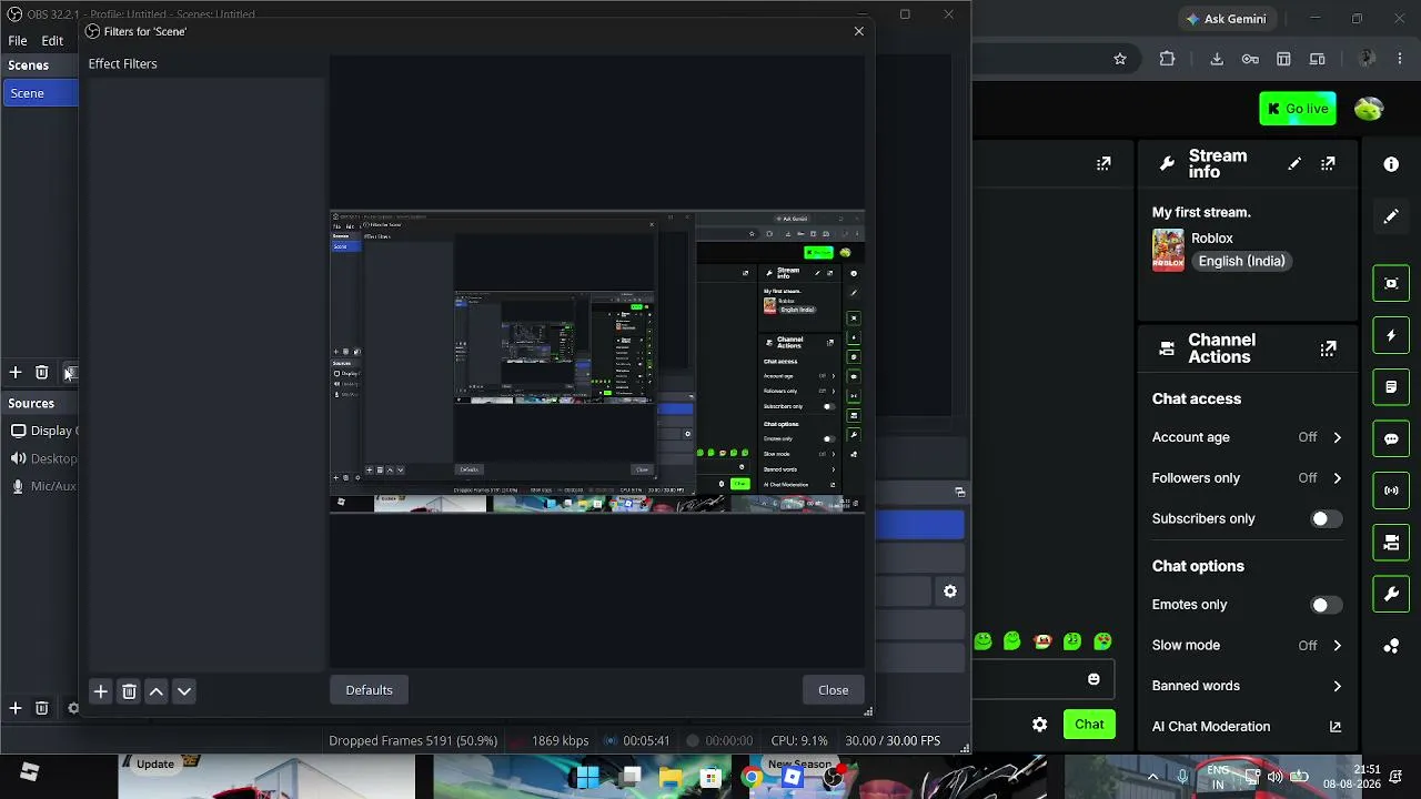 My first stream.