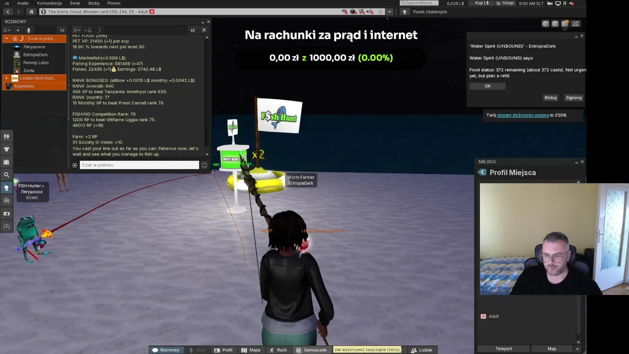 Łowimy rybki na prawdziwe pieniądze i widzów codziennie, przez wiekszosc doby. Zapraszam na relaksujący stream :) Gonie rankingi. Porozmawiajmy przy łowieniu.  Najcierpliwszy streamer na Kicku. Czy potrafisz docenić zaangażowanie? A może połowimy razem?