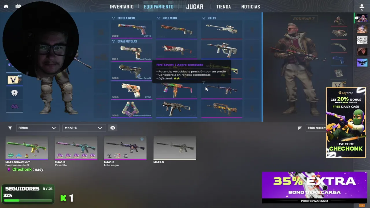 Cs con DELAY junto a la vagancia!!! 😂🤣😎
!mira !pc