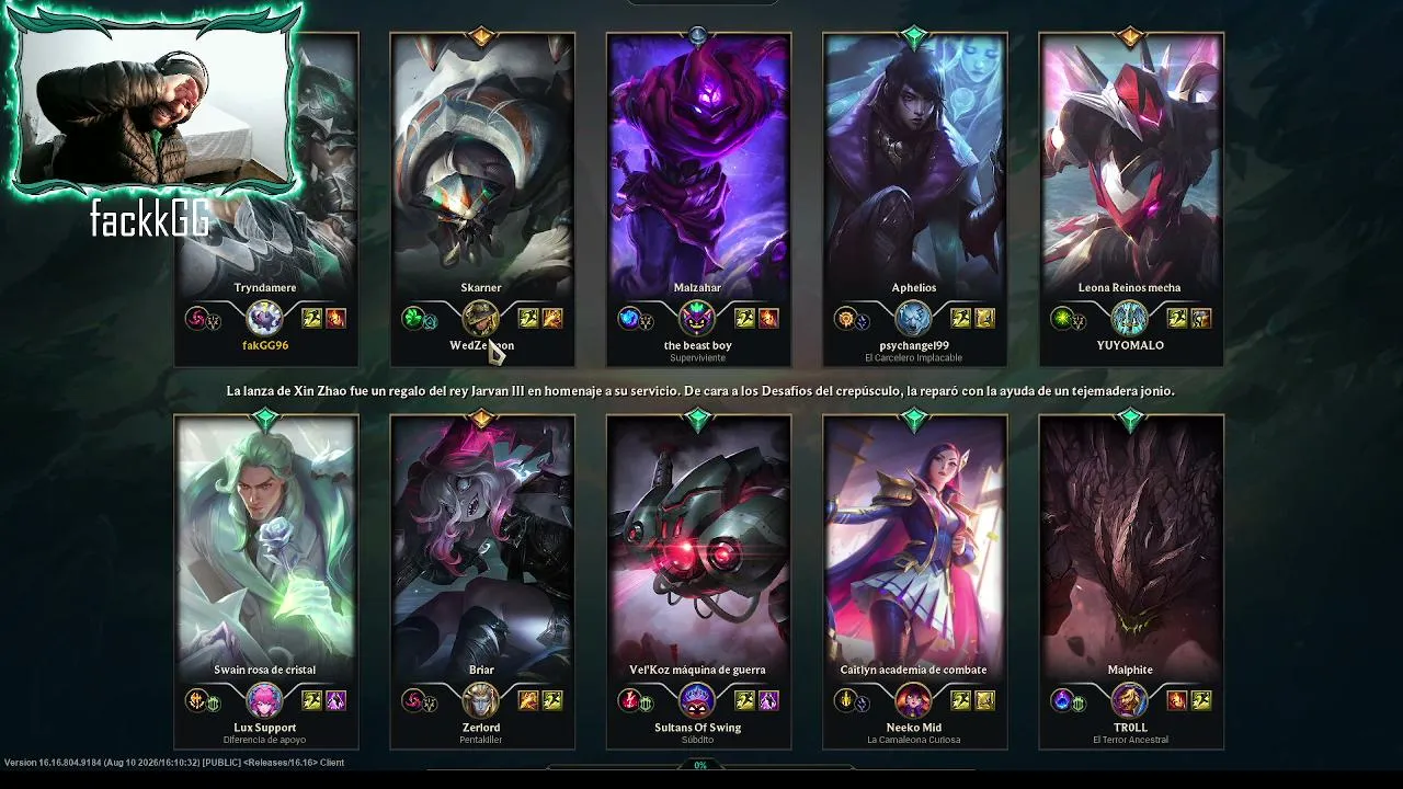 Jugando al 100% de mi capacidad o me retiro de LOL!!!!