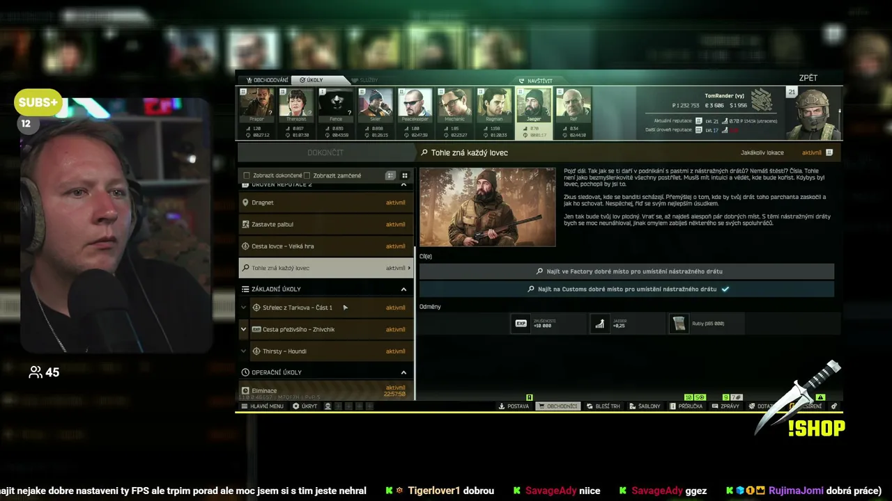 🤖 TAK DOBŘE, JEŠTĚ DNES TARKOV SEASON 1. !sezona CO JSEM SI VYBRAL? -> !mojeperky👌!dřepy