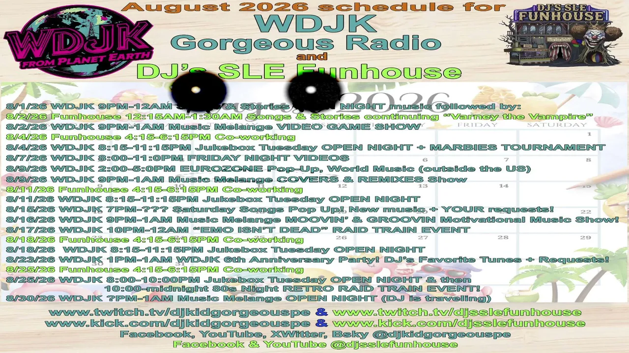 Jukebox Tuesday! 8:15-11:15PM US Eastern OPEN NIGHT - new music + REQUESTS. #AIOptedOut