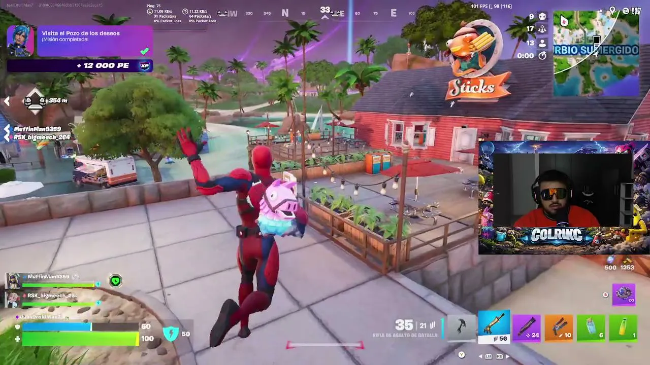 FORTNITE CON SUSCRIPTORES