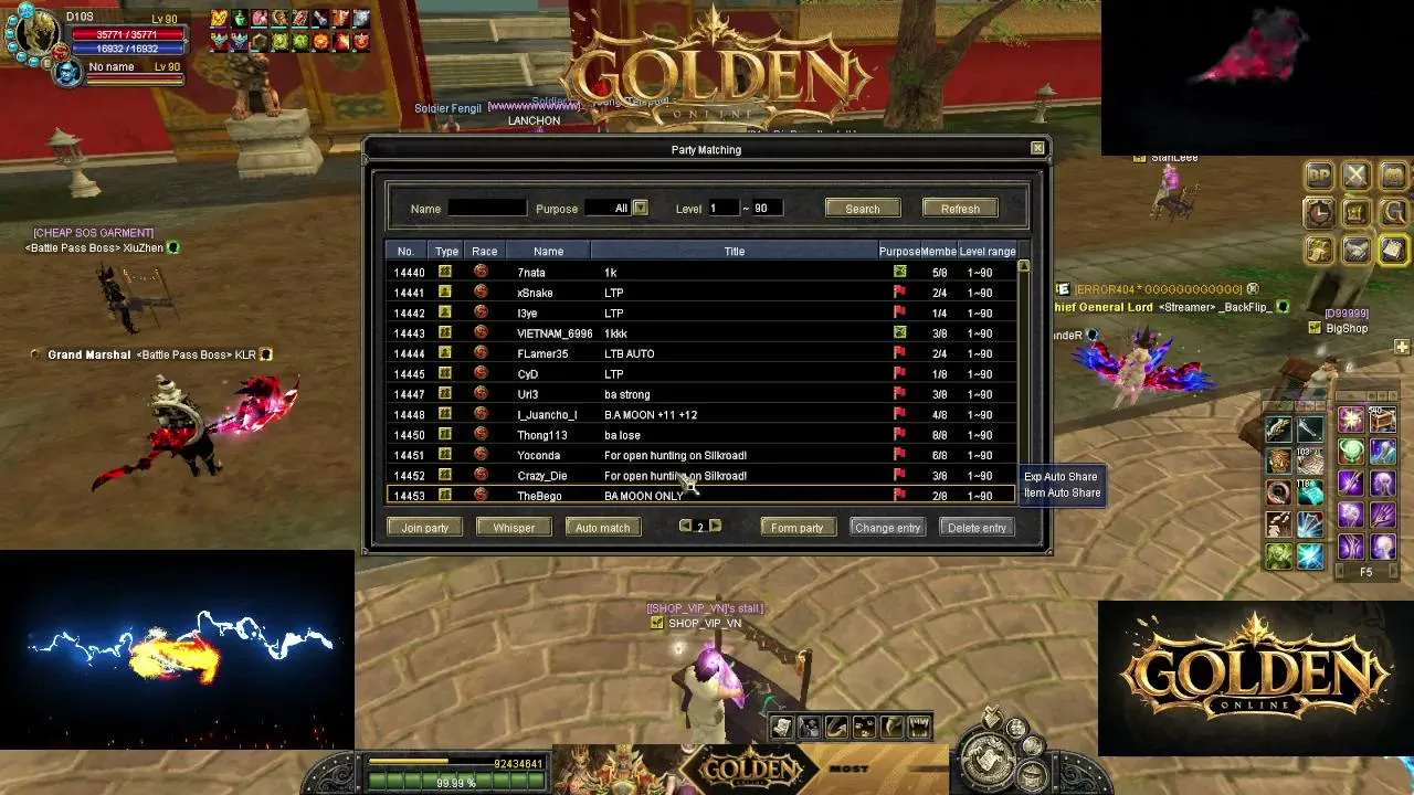 Silkroad Golden Online cap 90