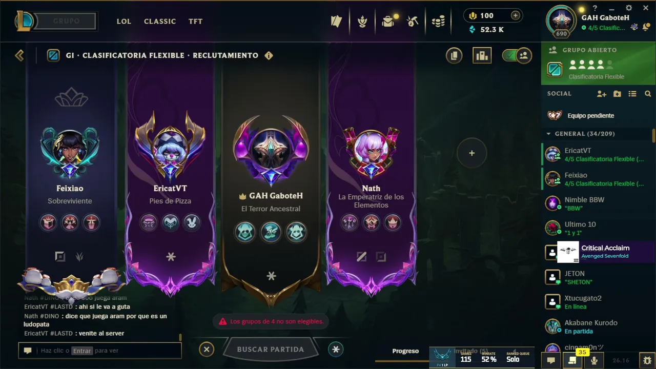 jugando flex con amigos