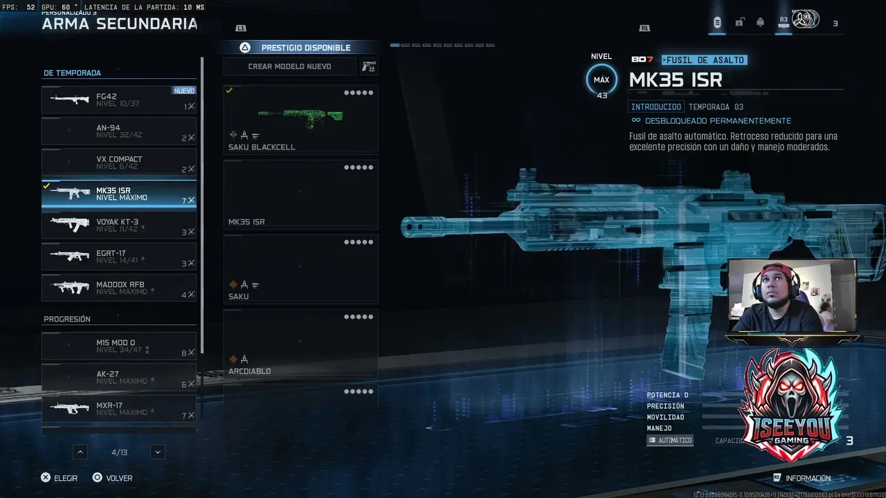 Iseeyou Gaming está Jugando Warzone Ven a saludar.