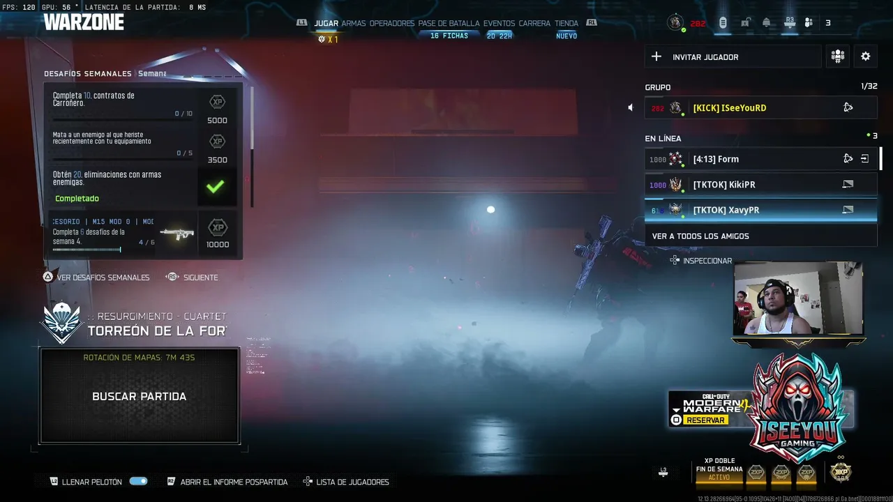 Iseeyou Gaming está Jugando Warzone Ven a saludar.
